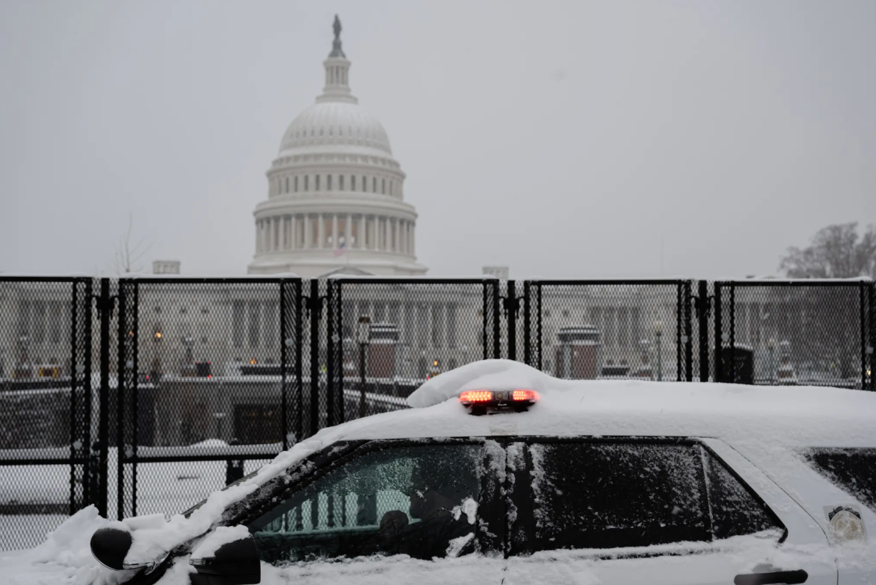 Law Enforcement Takes Unprecedented Security Measures to Protect the U.S. Capitol During the 2024 Election Certification on the Anniversary of the January 6th Attack