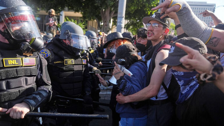 Just a Few Months After Trump Pardoned January 6th Rioters Who Attacked Capitol Police, Senior Officials Promise to Jail Those Who Attack Cops in LA Protests