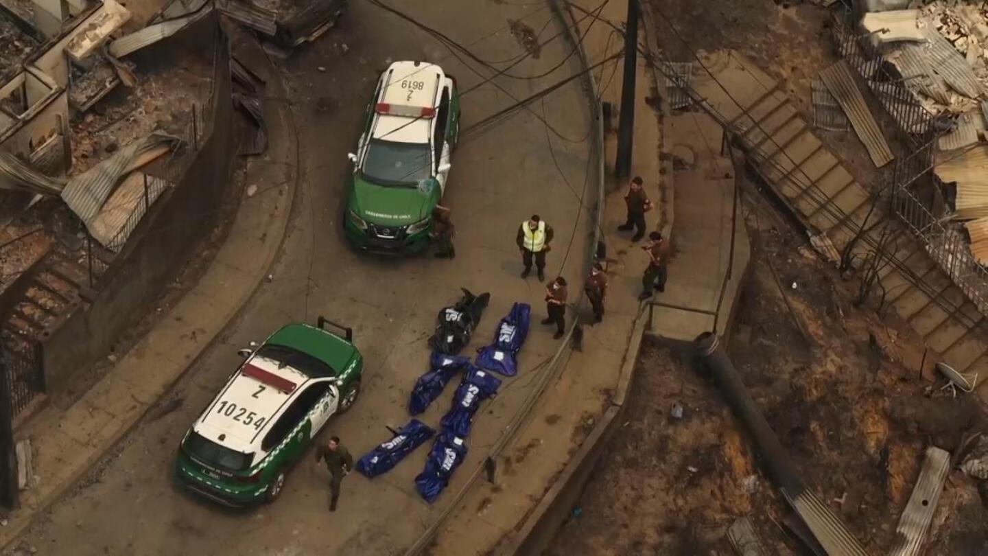 Drone video shows the devastation of deadly Chile wildfires - AP News