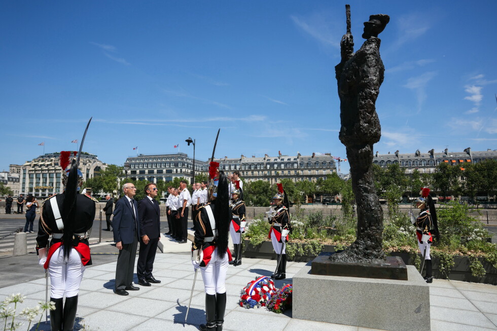 Macron condemns resurgence of antisemitism at Dreyfus statue unveiling