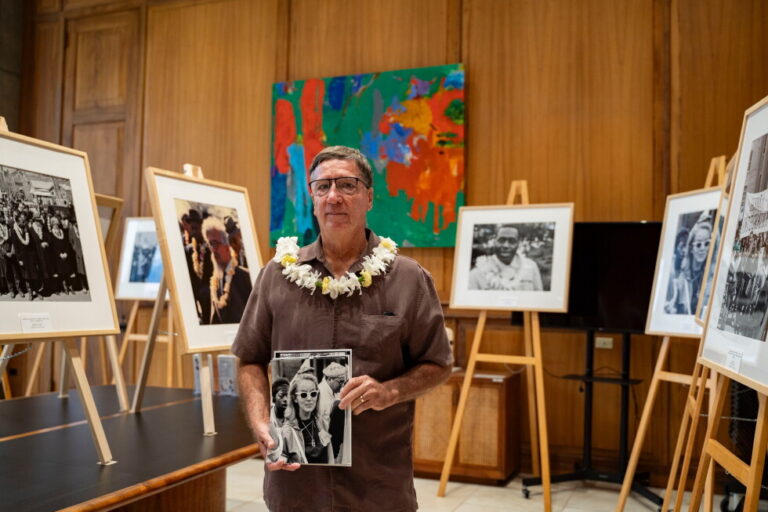 Unpublished photos of Martin Luther King Jr. wearing lei go on display in Hawaii