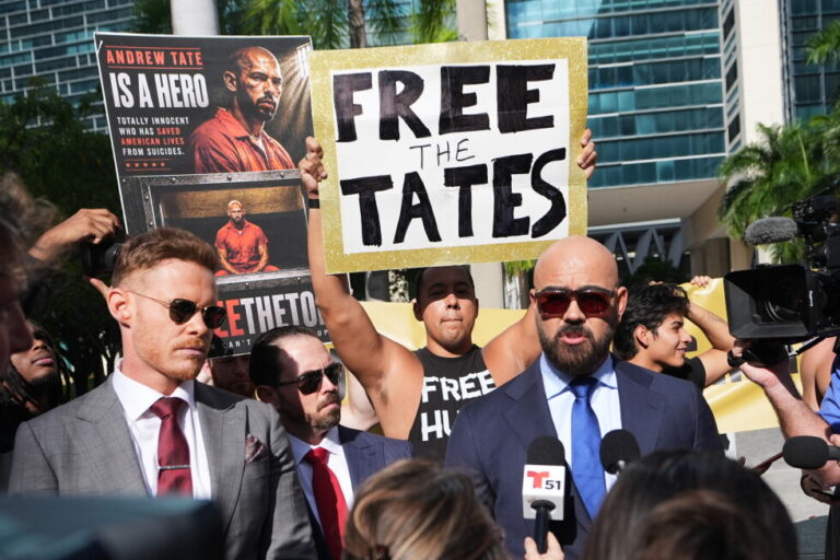 Andrew and Tristan Tate fight UK extradition on sex charges, but not immediate ruling from judge